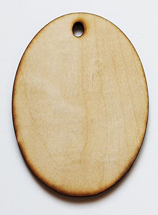 Haoser Set of 10 Pieces Unfinished 3-Inch Wooden Circle Tags - DIY Craft Supplies for Art Projects, Wood Slices for Crafts, Blank Name Tags, Labels, Key Chains and More - Image 3